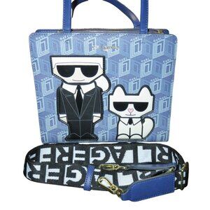 Karl Lagerfeld Maybelle Logo Karl & Cat Top Handle Satchel Crossbody Handbag